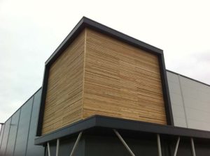 Timber rockpanel cladding