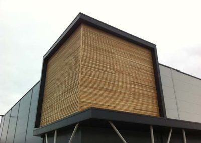 Timber rockpanel cladding